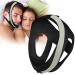 Anti Snoring Chin Strap for CPAP Users Adjustable and Breathable Chin Strap-Keep Mouth Closed for Effectively Reduce Snoring Don't Fade Skin-Friendly Comfortable Sleeping (White Average size)