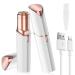 Facial Hair Remover for Women Face Hair Trimmer Rechargeable Women's Facial Shaver Painless Lady Shavers for Women for Face Hair Upper Lips Peach Fuzz Bikini Body-White