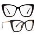 DIFF Eyewear Becky IV Cat Eye Designer Oversized Sunglasses for Women UV400 Protection Tortoise Trendy Colors Black
