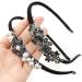 2 Pack Rhinestone Crystal Headband Set for Women - Vintage Butterfly & Flower Hair Accessories | Sparkly Beaded Hair Hoops Jewelry - Perfect for Parties - Buy Online on GoSupps.com