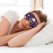 SSIMOO Purple Rose Skull Print Eye Mask - Double-Sided Soft & Light Blocking for Sleep Quality - International Shipping - Buy Online on GoSupps.com
