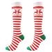 1 pair of compression stockings Christmas multi colorful patterned knee socks best for going through pregnant nurse edema