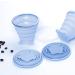 Light Blue Silicone Collapsible Cup | Portable Foldable Travel Mug for Camping, Hiking & Outdoors | Reusable and Expandable Drinking Cup - Buy Online on GoSupps.com