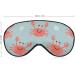 Soft Blackout Eye Mask for Sleeping | Adjustable Straps | Red Crabs & White Shells Design | Travel Comfort - Shop Now - Buy Online on GoSupps.com