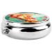 Portable Pizza & Tomatoes Pill Box - Mini 3-Compartment Metal Container for Travel - Hinged Design - Perfect for Small Pills - Black - Buy Online on GoSupps.com