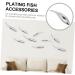 Zerodeko Decor Wall Mounted 3d Wall Stickers Furniture Decals Plating Fish Accessories Wall Hanging Household 13x3 cm Silver - Buy Online on GoSupps.com
