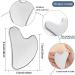 Heart Shape Gua Sha Massage Tool - Stainless Steel Anti-Wrinkle Facial Tool for Eye Swelling & Skin Tightening | International Shipping Available - Buy Online on GoSupps.com
