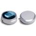 Round Water Print Pill Box - 3 Compartment Portable Medicine Organizer | Decorative Metal Pocket Case - Style 1 - Buy Online on GoSupps.com