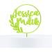 Personalized Wood Cake Topper | Custom Name Engraved Natural Birch Decoration for Weddings & Engagements - 15cm - Buy Online on GoSupps.com