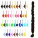 Mybraids 1-colored premium braid hair 2m long for Rasta braids Dreads crochet twist box braids cornrows art hair extensions braiding hairstyles (3-y black brown)