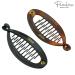 Parcelona French Mini Brown Tortoise Shell & Black Banana Hair Clip - Ideal for Fine Hair - Buy Online on GoSupps.com