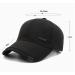 Vintage Cotton Dad Hat - Adjustable Baseball Cap with Double Layer Peaks for Men, Black - Buy Online on GoSupps.com