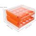 Angoily Egg Storage Box Portable Fridge Refrigerator Egg Case Egg Bin Double Layer Crisper Plastic re-usable Orange 23.5x21.5cm - Buy Online on GoSupps.com