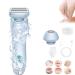 Silkbabe On The Go Lady Shaver Silkglide Pro Shaver Silkbabe Shaver Wet And Dry Use Ipx7 Waterproof.2 In 1 Hair Trimmer Electric Leg Razors For Women. (Blue)