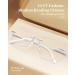 LUFF Rimless Reading Glasses for Women - Blue Light Blocking Fashion Metal Computer Readers 2.5x Frameless Eyeglasses to Reduce Eyestrain - Elegant Silver Design - Buy Online on GoSupps.com