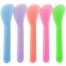 WANBAO 100 Pcs Plastic Cosmetic Spatula Disposable Makeup Tools Spoon for Makeup DIY Mixing and Sampling  Mixed Color