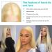 Real Hair Blonde Lace Frontal Wig - 18 Inch Straight Brazilian Wigs for Black Women - Natural Look & Feel - Buy Online on GoSupps.com