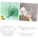 OFFSCH Transparent Plastic Washbasin Wash Basin Plastic Face Cleaning Basin Salon Washing Basin Wash Plastic Basin Foot Soaking Basin Kitchen Sink Bowl Wash Bowl Vegetable Bowl Baby Large Transparent 26.7x25.7cm - Buy Online on GoSupps.com