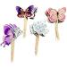 Colorful fun Pets Sloths Cats Dogs Butterflies Cupcake Toppers. Set of 12. (Butterflies) - Buy Online on GoSupps.com