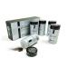 Kmax Hair Fiber's keratin fibers for hair with a compact effect and to cover hair loss - bag pocket size (5 bottles of 3 g) - light gray