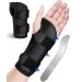 Wrist Brace with Metal Wrist Splint Carpal Tunnel Wrist Brace for Night Sleep Adjustable Wrist Support Men Women for Tendonitis Arthritis Pain Relief - Left Hand Small Fit Wrist 5.1-6.9 inch Left Hand-black Small