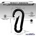 Autmatch Carabiner Clips 3 Spring Snap Hook Buckle Heavy Duty Locking Carabiners 4 Pack M8 - 5/16 Carbon Steel - Black - Buy Online on GoSupps.com