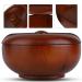 Rubber Wood Shaving Soap Cream Bowl for Men - Foaming Shaving Bowl with Cover | Barber Beard Styling Tool for Home & Salon - Buy Online on GoSupps.com