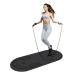 LERYG 8mm Jump Rope Mat Fitness Exercise Mat Durable, Non-Slip, Workout Mats with Carrying Bag for Home Gym Flooring(55"x 24") Gray