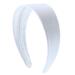 White 2 Inch Wide Satin Hard Headband with No Teeth Head band for Women and Girls (Motique Accessories) by Motique Accessories