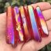 5 Pack Natural Crystal Points Rainbow Titanium Treated Quartz Rods Natural Quartz Crystal Minerals s - Buy Online on GoSupps.com