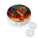 Contact Lens Case Dragon King in Fire Print Plastic Contact Lens Case contact Lens Care Box ontact Lens Travel Box