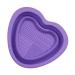 lyanny Makeup Cleaning Bowl | Heart Shape Silicone Make up Brush Cleaner | Portable Brush Cleaning Pad Foldable Makeup Cleaning Tools for Brushes Sponges Purple