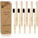 ECOETBOO Bamboo Toothbrushes for Adults 10 Pack Medium Bristles Toothbrush Set Natural Organic Wooden Toothbrush Biodegradable Tooth Brush Family Travel Eco-Friendly Brush