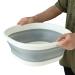 Foldable Wash Basin Wash Basin Hangable Sink Tub Dish Wash Basin Portable Dish Tub Folding Dishpan for Camping Dish Washing Tub and RV Sink Gray Medium