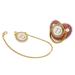 Gold Baby Pacifier Set with Rhinestones for 6-18 Months - Lightweight & Stylish (Letter D) - Buy Online on GoSupps.com