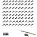 80 pieces of fishing rod repair top ring 1.8-2.6 mm replacement rod tip repair kit stainless steel ceramic top ring rod ring spinning rods fishing accessories for salt water See water (8 sizes)