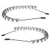 Molain Metal Hair Straps 2 PCS Black Corrugated Feather Headband | Non-Slip Elastic Clips for Sports & Outdoors - Buy Online on GoSupps.com