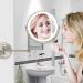 QUR 8In Chargeable Vanity/Bathroom Double Side Mirror 1X/10X Enlarge LED&3Color Temp Touch Screen 360 Rotat C - Buy Online on GoSupps.com
