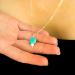 TseanYi Boho Turquoise Drop Chain Necklace - Silver Gemstone Pendant for Women and Girls - Buy Online on GoSupps.com