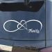 Creative Family Love Heart Infinity Symbol Car Sticker | White Decal for Bumper & Window | 5.1cm x 15.3cm - International Shipping Available - Buy Online on GoSupps.com