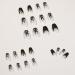 24pcs Square Black Fireflame False Nails | Stick on Press on Removable Glue-on Fake Nails for Women Girls - Nail Art Accessories - Buy Online on GoSupps.com
