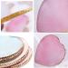 SUKPSY Heart Shaped Resin Nail Art Palette - Pink | Makeup & Gel Polish Mixing Plate for Drawing & Painting | Golden Edge Display Holder - Buy Online on GoSupps.com