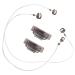 Full Shine Dark Brown Stickable Clips for Wire Hair Extensions with 2 Invisible Fishing Line Elastic Wire 20cm and 25cm Removable Clips 4 Piece Set Wire Dark Brown Elastic Wire and Magic Paste Clips