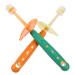 Plafope 2 pieces 360 baby toothbrush manual toothbrushes mouth cleaner soft bristle children's toothbrush silicone bristles toothbrushes oral care tools baby supplies