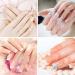 FANTESI 1000 Pcs Acrylic Half Cover French Nail Tips - Coffin Shape, Clear/Natural - for Nail Salons and DIY Manicure - Buy Online on GoSupps.com