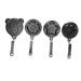Zerodeko Bayou Classic Breakfast 4pcs Cartoon Non Stick Pan Handle Mini Pancake Camping 26X12CM Black