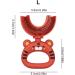 U-Shaped Children's Toothbrush | Soft Silicone Brush Head | Extra Soft Training Manual Toothbrush for Kids - Red (1 Pack) - Buy Online on GoSupps.com