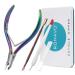 Cuticle Cutter with Cuticle Pusher - RONAVO Cuticle Trimmer Cuticle Nippers Professional Stainless Steel Cuticle Scissors and Cutter Clippers Durable Pedicure Manicure Tools for Fingernails/Toenails Set (S)