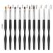 10 PCS Gel Nail Brush Set - Professional Acrylic Gel Brushes for Nail Art & UV Gel Applications | Essential Nail Accessories - Buy Online on GoSupps.com