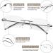 Buy Photochromic Multifocal Progressive Reading Glasses - Blue Light Blocking Rimless Diamond Cut UV Protection - 2.0x for Men & Women - Buy Online on GoSupps.com